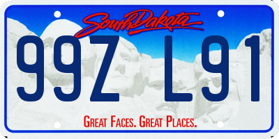 SD license plate 99ZL91