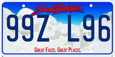 SD license plate 99ZL96