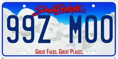 SD license plate 99ZM00