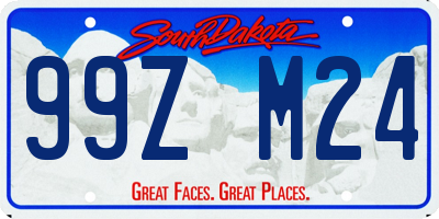 SD license plate 99ZM24