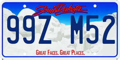SD license plate 99ZM52