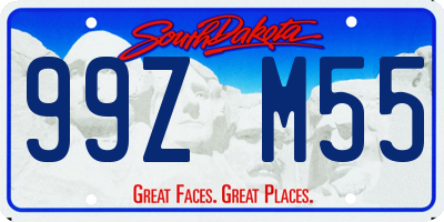 SD license plate 99ZM55