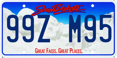 SD license plate 99ZM95