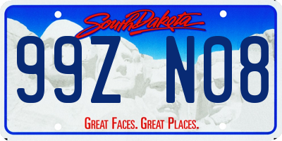 SD license plate 99ZN08