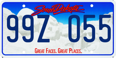 SD license plate 99ZO55