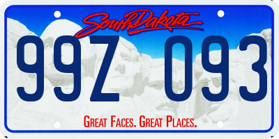 SD license plate 99ZO93