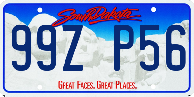 SD license plate 99ZP56