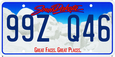 SD license plate 99ZQ46