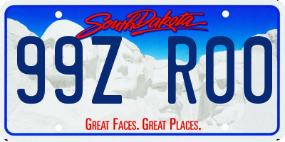 SD license plate 99ZR00
