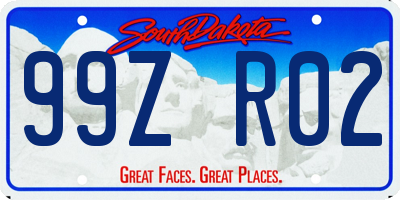 SD license plate 99ZR02
