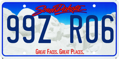 SD license plate 99ZR06