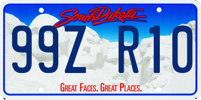 SD license plate 99ZR10
