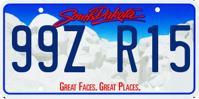 SD license plate 99ZR15
