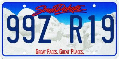 SD license plate 99ZR19