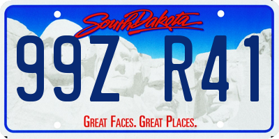 SD license plate 99ZR41