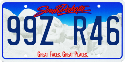SD license plate 99ZR46