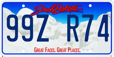 SD license plate 99ZR74