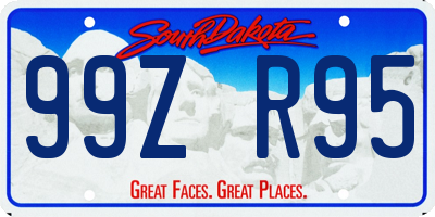 SD license plate 99ZR95