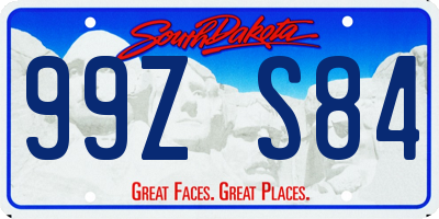 SD license plate 99ZS84