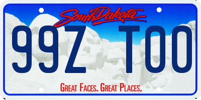 SD license plate 99ZT00