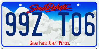 SD license plate 99ZT06