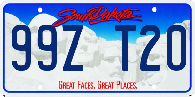 SD license plate 99ZT20