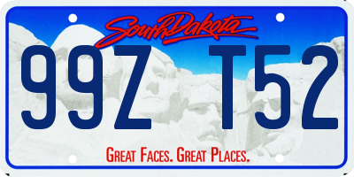 SD license plate 99ZT52