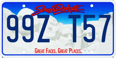 SD license plate 99ZT57