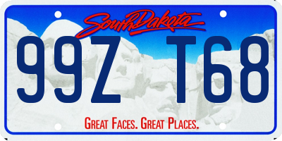 SD license plate 99ZT68