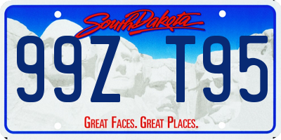 SD license plate 99ZT95