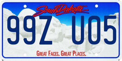 SD license plate 99ZU05