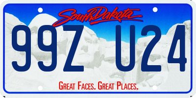 SD license plate 99ZU24