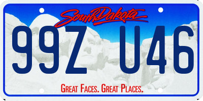 SD license plate 99ZU46