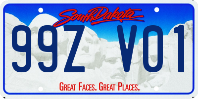 SD license plate 99ZV01