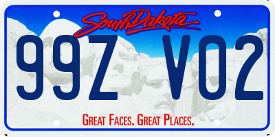 SD license plate 99ZV02