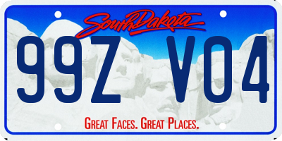 SD license plate 99ZV04