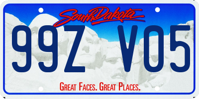 SD license plate 99ZV05