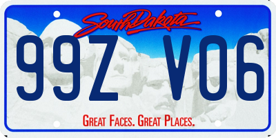 SD license plate 99ZV06