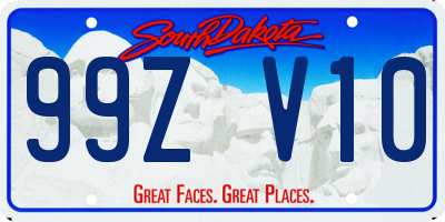 SD license plate 99ZV10