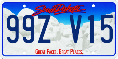 SD license plate 99ZV15