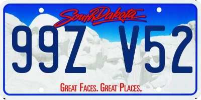 SD license plate 99ZV52