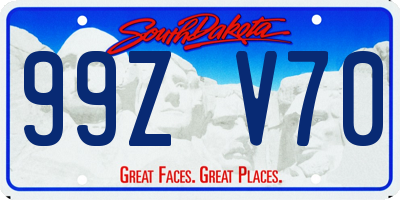 SD license plate 99ZV70