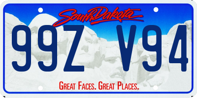 SD license plate 99ZV94