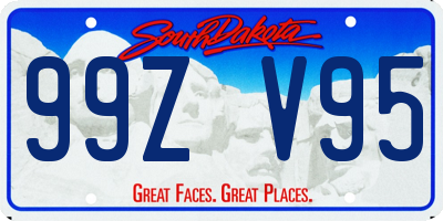 SD license plate 99ZV95