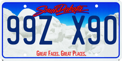 SD license plate 99ZX90