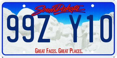 SD license plate 99ZY10