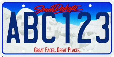 SD license plate ABC123