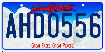 SD license plate AHD0556