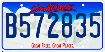 SD license plate B572835