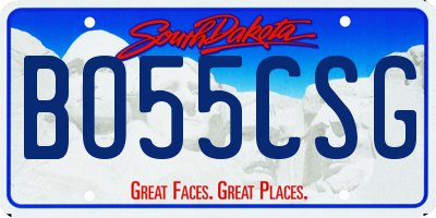 SD license plate BO55CSG